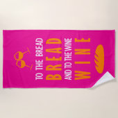 Al pan, pan, y al vino, vino strandlaken (Voorkant)