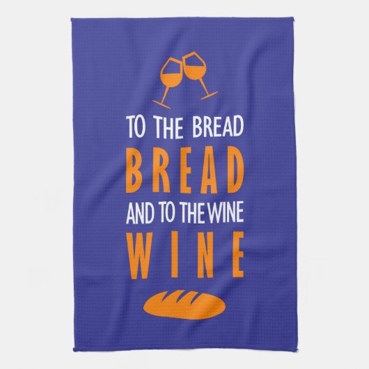 Al pan, pan, y al vino, vino theedoek (Verticaal)
