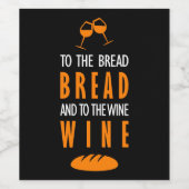 Al pan, pan, y al vino, vino wijn etiket (Enkel label)
