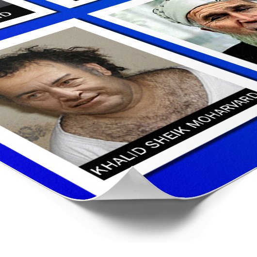 AL-PONZI MEEST GEWENSTE LIJST "BLUE" POSTER (Hoek)