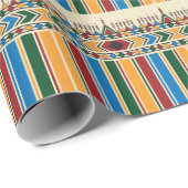 Al-Qatt Al-Asiri geïnspireerd geometrisch patroon. Cadeaupapier (Rol Hoek)