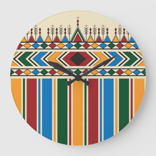 Al-Qatt Al-Asiri geïnspireerd geometrisch patroon. Grote Klok (Voorkant)