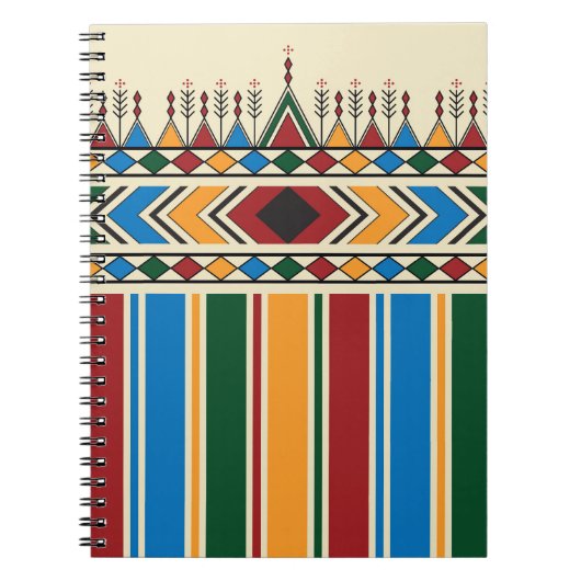 Al-Qatt Al-Asiri geïnspireerd geometrisch patroon. Notitieboek (Voorkant)