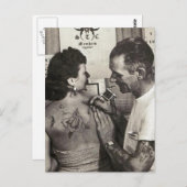 Al Shieferly tattoos Roos Briefkaart (Voorkant / Achterkant)