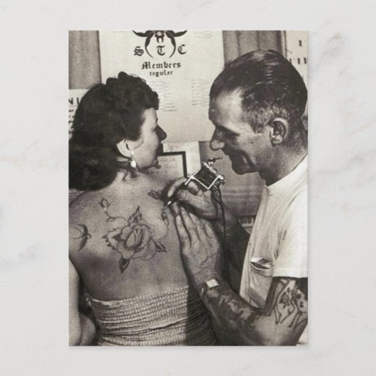 Al Shieferly tattoos Roos Briefkaart (Voorkant)