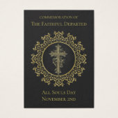 Al SoulDay Memorial Masses overleden Heilige Kaart (Voorkant)
