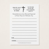 Al SoulDay Memorial Masses overleden Heilige Kaart (Achterkant)