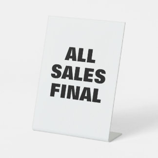 Al verkoop definitief teken, Kleinhandelsopslag si Reclamebord Met Voetstuk