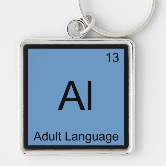 Al - Volwassen Taal Grappig Chemie Element Symbool Sleutelhanger (Voorkant)