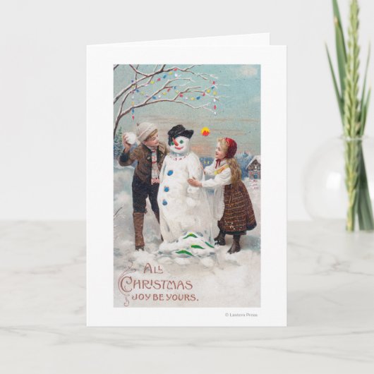 Al Vreugde van Kerstmis is van u Feestdagen Kaart (Voorkant)