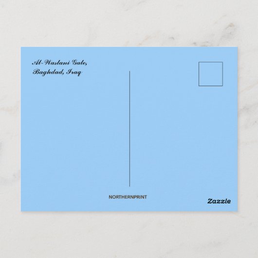 Al Wastani Gate Bagdad Gate Briefkaart (Achterkant)