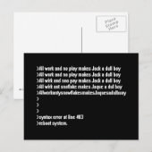 Al werk en geen spel briefkaart (Voorkant / Achterkant)