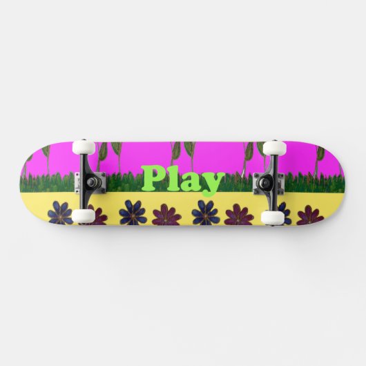 Al werk en geen spel persoonlijk skateboard (Horizontaal)