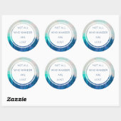 Al wie de Reizen van de Wander Citaat Ronde Sticker (Vel)