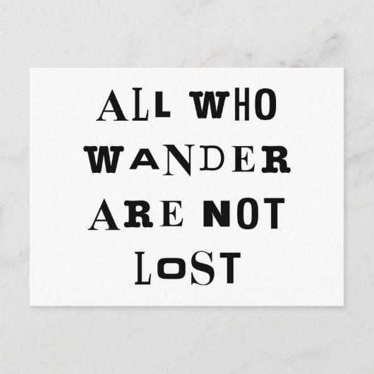 Al wie wander briefkaart (Voorkant)