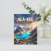 Ala-Kulmeer Kirgizië Briefkaart (Staand voorkant)