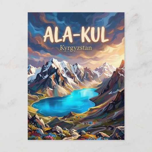 Ala-Kulmeer Kirgizië Briefkaart (Voorkant)