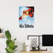 ALA LITTORIA Airlines  Italië Poster (Thuiskantoor)