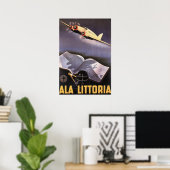 ALA LITTORIA Airlines Italië Retro Travel Poster A (Thuiskantoor)