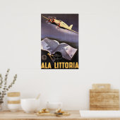 ALA LITTORIA Airlines Italië Retro Travel Poster A (Keuken)