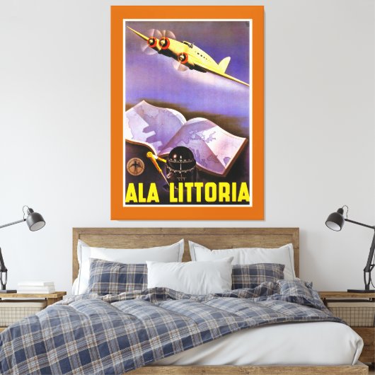 Ala Littoria Canvas Afdruk (Insitu (Slaapkamer))