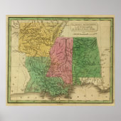 Ala, Miss, La, Ark Poster (Voorkant)