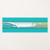 Ala Moana Diamond Head Hawaiian Sunset - Blauwgroe Yogamat (Voorkant (horizontaal))