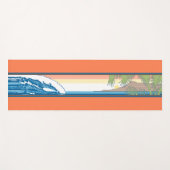 Ala Moana Diamond Head Hawaiian Sunset - Tangerine Yogamat (Voorkant (horizontaal))