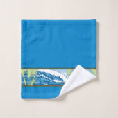 Ala Moana Diamond Head Hawaiian Surf Sign - Blauw Bad Handdoek (Wasdoekje)