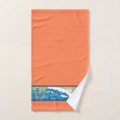 Ala Moana Diamond Head Hawaiian Surf Sign - Papaya Bad Handdoek (Handdoek)