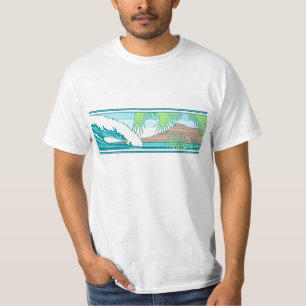 Ala Moana Diamond Head Hawaiian Surf Sign T-shirt