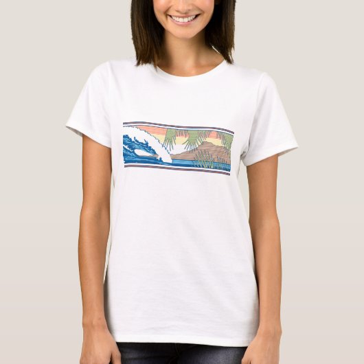 Ala Moana Diamond Head Hawaiian Surf Sign T-shirt (Voorkant)