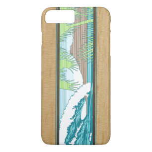 Ala Moana Hawaiian Faux Koa Wood Surf Sign Case-Mate iPhone Case