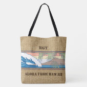 Ala Moana Hawaiian Monogram Beach Bag Tote Bag (Achterkant)