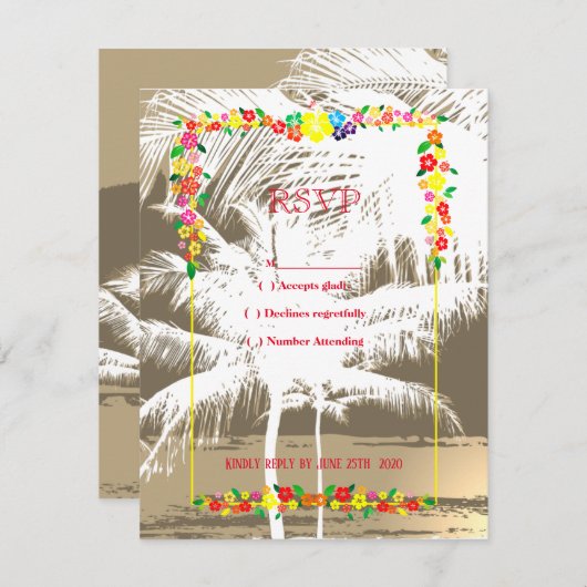 Ala Moana RSVP Kaartje (Voorkant / Achterkant)
