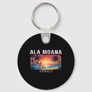 Ala Moana-strand Hawaï mannen vrouwen surfen _1 Sleutelhanger