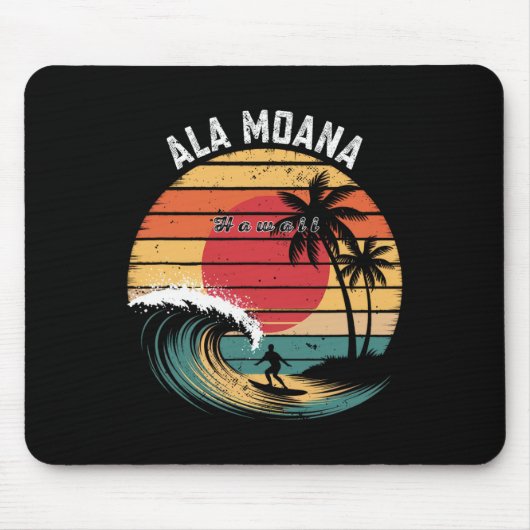 Ala Moana-strand Hawaï Strand Surfen Muismat (Voorkant)