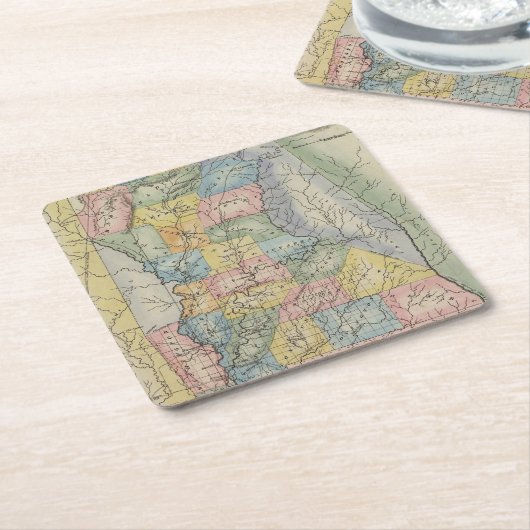 Alabama 2 kartonnen onderzetters (Schuin)