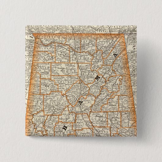 Alabama 4 vierkante button 5,1 cm (Voorkant)