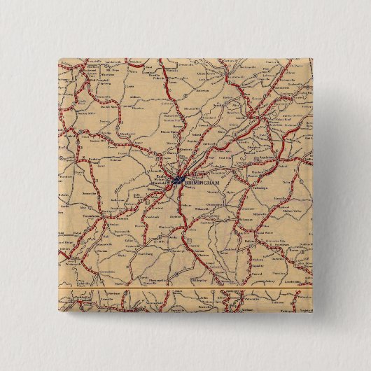 Alabama 4 vierkante button 5,1 cm (Voorkant)