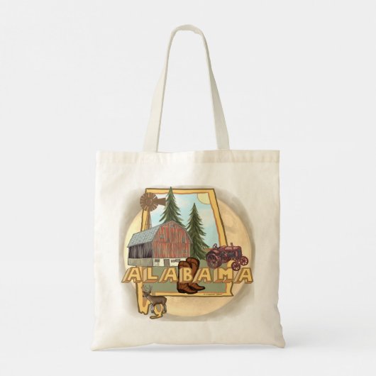 Alabama aangepaste canvas tas (Achterkant)