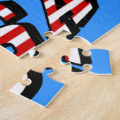 Alabama Afbeelding en Amerikaanse vlag Legpuzzel (Zijkant)