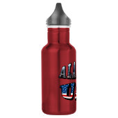 Alabama-afbeelding en Amerikaanse vlag-lettertype Waterfles (Links)
