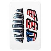 Alabama Afbeelding en Amerikaanse vlag Magneet (Verticaal)