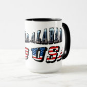 Alabama Afbeelding en Amerikaanse vlag Mok (Voorkant rechts)