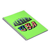 Alabama Afbeelding en Amerikaanse vlag Notitieboek (Rechterzijde)