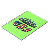 Alabama Afbeelding en Amerikaanse vlag Notitieboek (Linkerzijde)