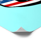 Alabama Afbeelding en Amerikaanse vlag Poster (Hoek)