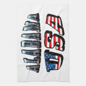 Alabama Afbeelding en Amerikaanse vlag Theedoek (Verticaal)