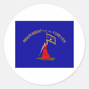 alabama afscheidingsvlag ronde sticker